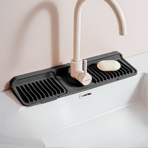 Wasserhahn-Spritzschutz aus Silikon – Abtropfmatte für Spüle & Waschbecken