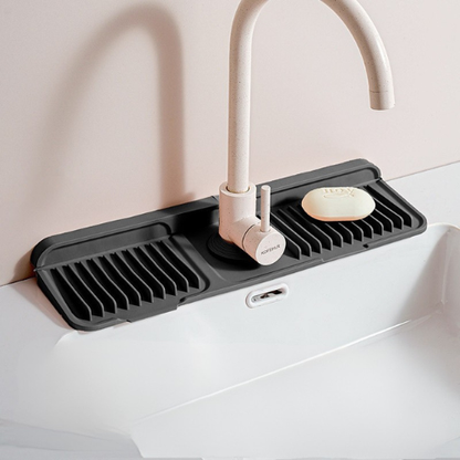 Wasserhahn-Spritzschutz aus Silikon – Abtropfmatte für Spüle & Waschbecken