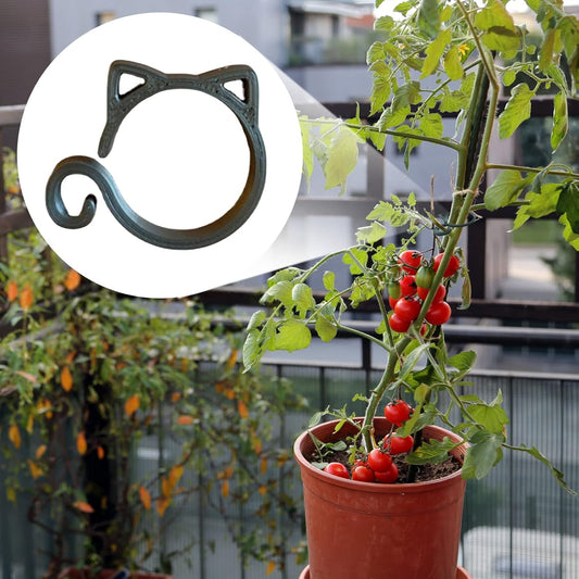 Katzenförmiger Pflanzclip – Niedliche Pflanzenstütze für Garten und Zimmerpflanzen