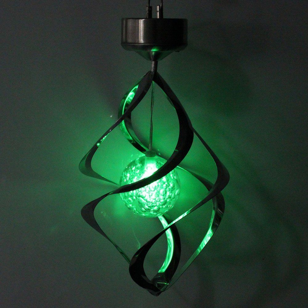 LED Solar Windspiel Mit Farbwechsel – Dekorative Gartenbeleuchtung für Außenbereich