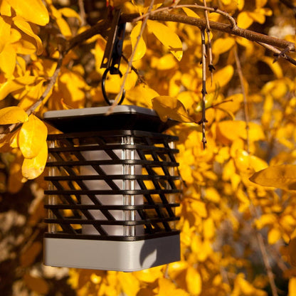 Solar LED Gartenlaterne Mit Rillen-Design – Dekorative Außenbeleuchtung für Garten