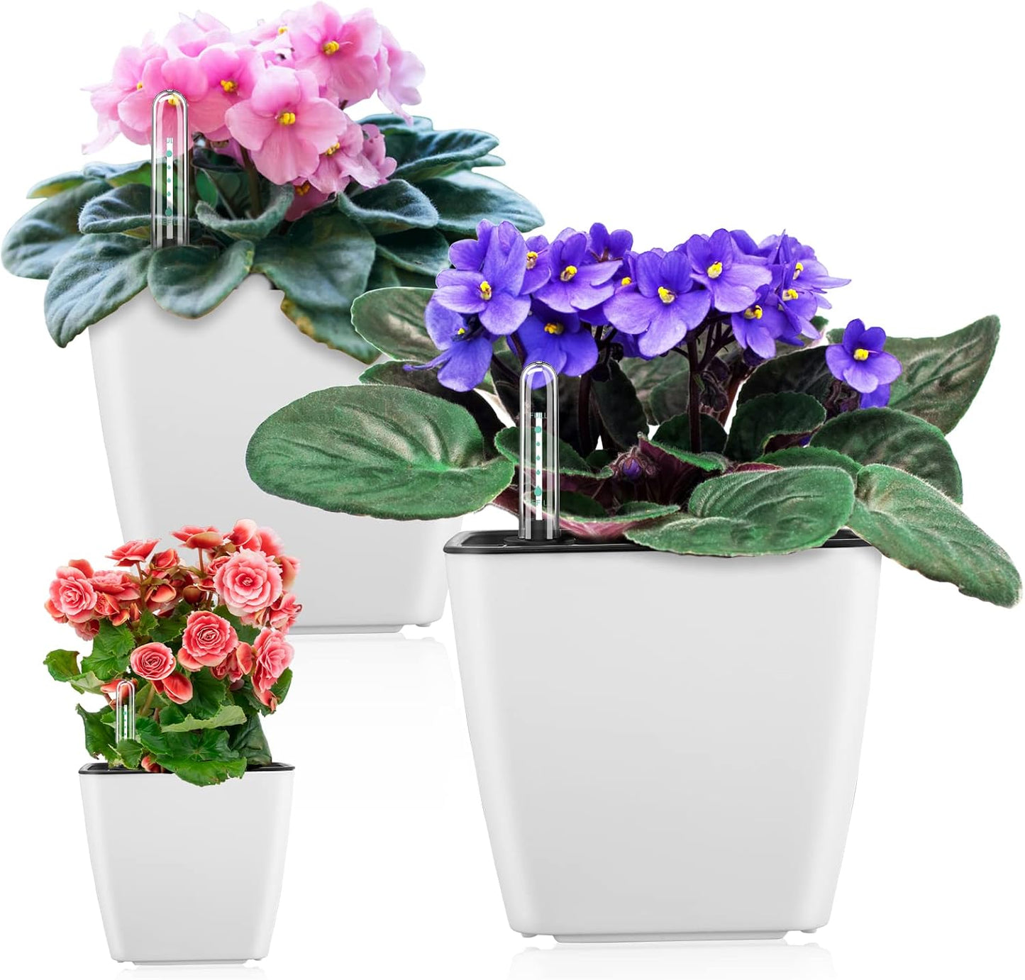 Blumentopf mit Bewässerungssystem – Selbstbewässernder Pflanztopf für Innen- und Außennutzung