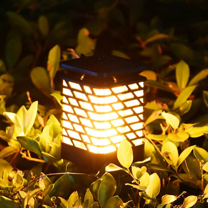 Solar LED Gartenlaterne Mit Rillen-Design – Dekorative Außenbeleuchtung für Garten