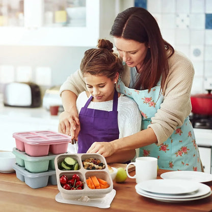 Bento-Style 4-Fach Meal-Prep-Boxen im 4er-Pack – Nachhaltig und Praktisch