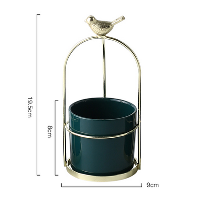 Blumenpflanzgefäße mit Vogel-Design für Stilvolle Dekoration