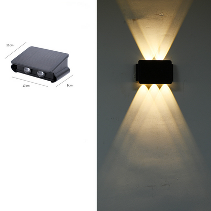Moderne Led Außenwandleuchte Mit Up Und Down Licht – Wasserdichte Wandlampe Für Hausfassade Und Eingangsbereich