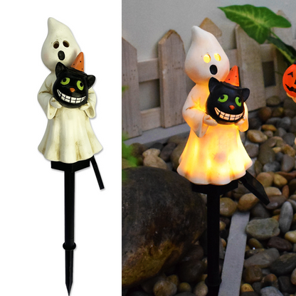 Halloween Solarleuchten – Dekorative LED Gartenlichter Mit Kürbis- Und Hexen-Motiven