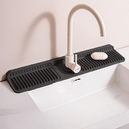 Wasserhahn-Spritzschutz aus Silikon – Abtropfmatte für Spüle & Waschbecken
