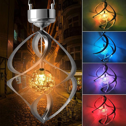 LED Solar Windspiel Mit Farbwechsel – Dekorative Gartenbeleuchtung für Außenbereich