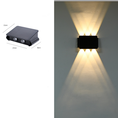 Moderne Led Außenwandleuchte Mit Up Und Down Licht – Wasserdichte Wandlampe Für Hausfassade Und Eingangsbereich
