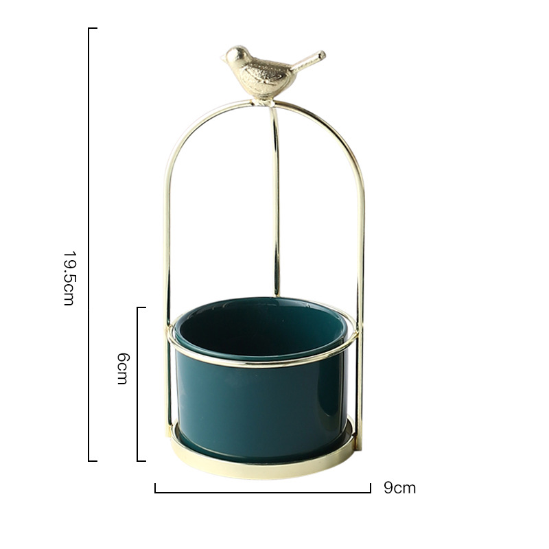 Blumenpflanzgefäße mit Vogel-Design für Stilvolle Dekoration