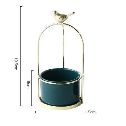 Blumenpflanzgefäße mit Vogel-Design für Stilvolle Dekoration
