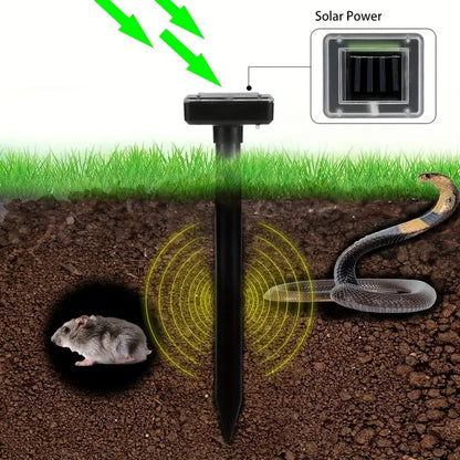 Solarbetriebene Schlangen- und Schädlingabwehr – Ultraschallgerät für den Garten