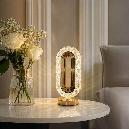 Wiederaufladbare Kristall-LED-Tischlampe – Elegantes stimmungsvolles Nachtlicht