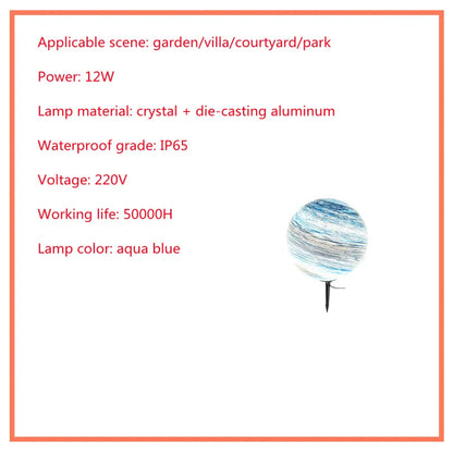 Solar Rasenleuchte – LED Gartenkugel Außenleuchte, wetterfest für Garten & Terrasse