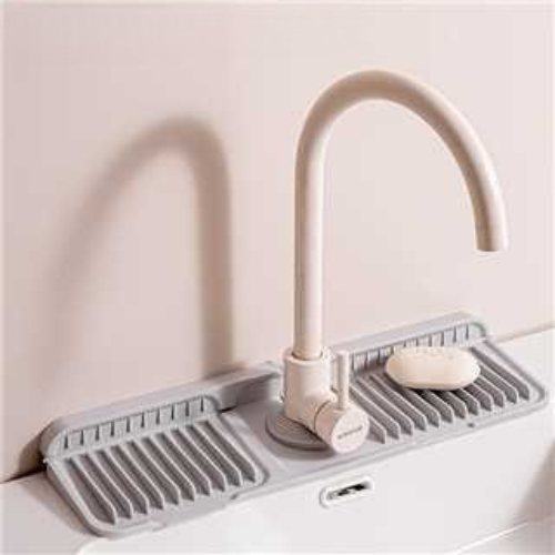 Wasserhahn-Spritzschutz aus Silikon – Abtropfmatte für Spüle & Waschbecken
