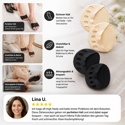 Damen Zehensocken – Atmungsaktive Antirutsch-Socken für High Heels & maximalen Komfort (4 Paar)