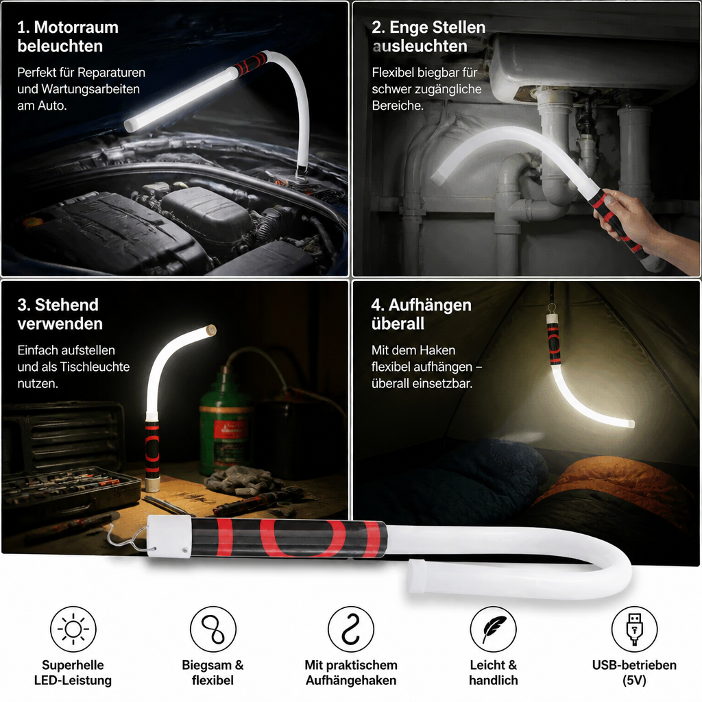 Biegbare LED-Arbeitsleuchte