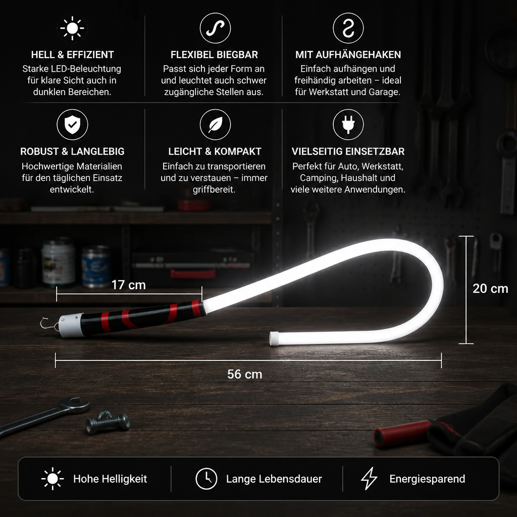 Biegbare LED-Arbeitsleuchte