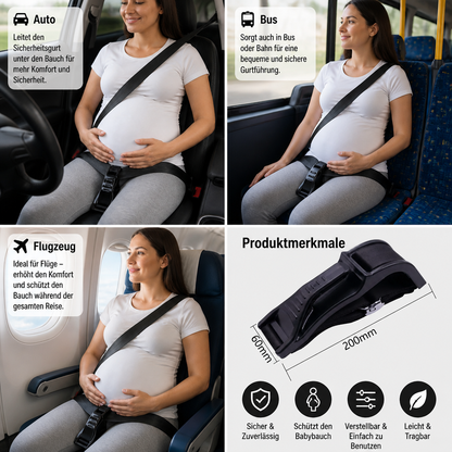 Bauchstützgurt für Schwangere im Auto – Verstellbare & bequeme Unterstützung für den Babybauch