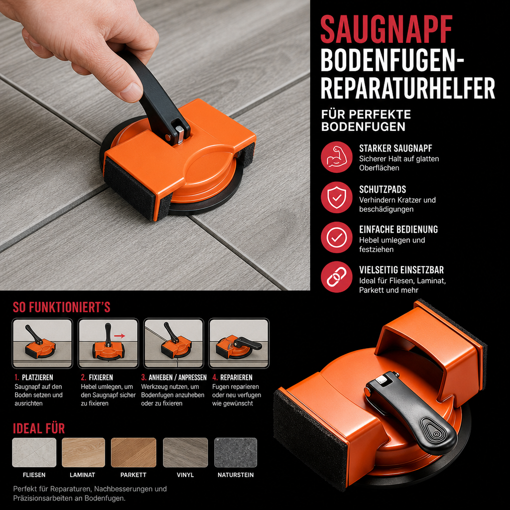 Saugnapf-Bodenfugen-Reparaturhelfer