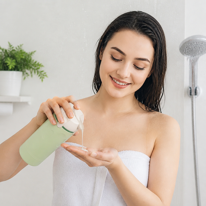 4-in-1 Reisebehälter – Auslaufsichere Flasche für Shampoo, Duschgel & Kosmetik