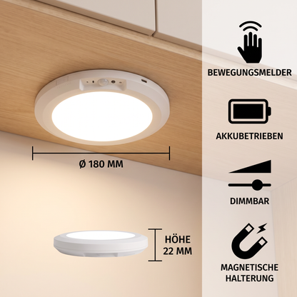 Dimmbare Akku-Deckenleuchte mit Bewegungsmelder – magnetisch & kabellos