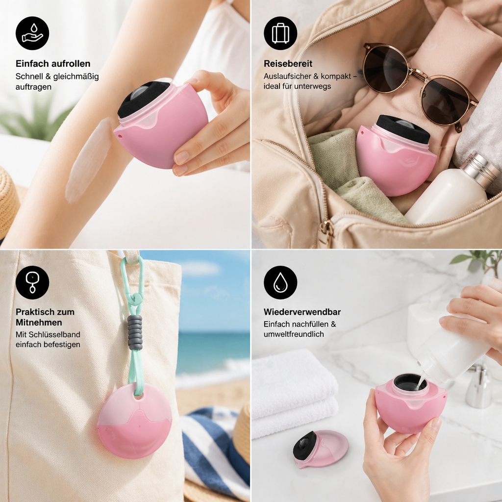 Nachfüllbarer Sonnencreme-Roller – Auslaufsicherer Lotion-Dispenser