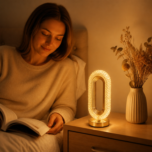 Wiederaufladbare Kristall-LED-Tischlampe – Elegantes stimmungsvolles Nachtlicht