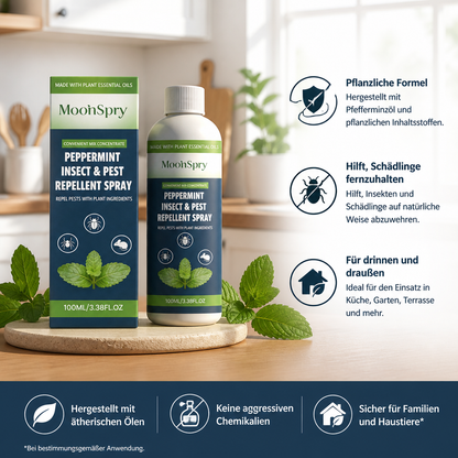 Pfefferminzöl Insekten- und Schädlingsabwehrspray – Für Haus und Garten