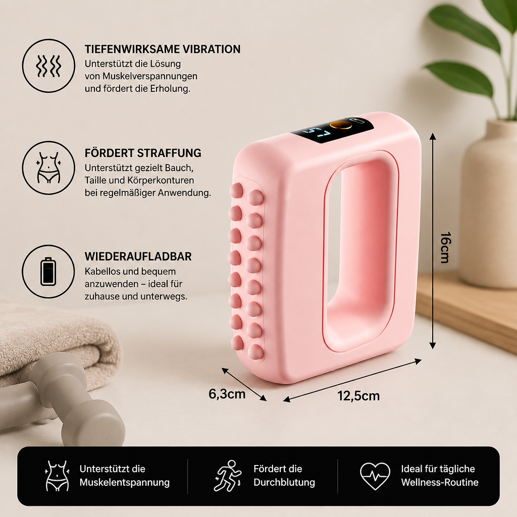 Faszienmassagegerät – Vibrationsgerät zum Muskelaufbau für Bauch, Taille und Ganzkörper