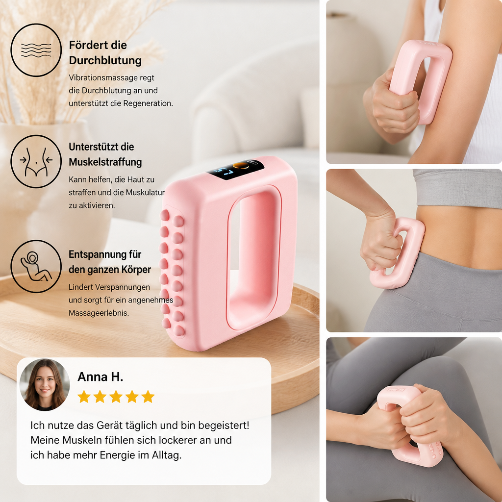 Faszienmassagegerät – Vibrationsgerät zum Muskelaufbau für Bauch, Taille und Ganzkörper