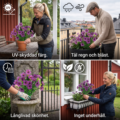 EverBloom – Unverblühender Kunstblumenstrauß aus Wildblumen für Pflanzkübel im Außenbereich