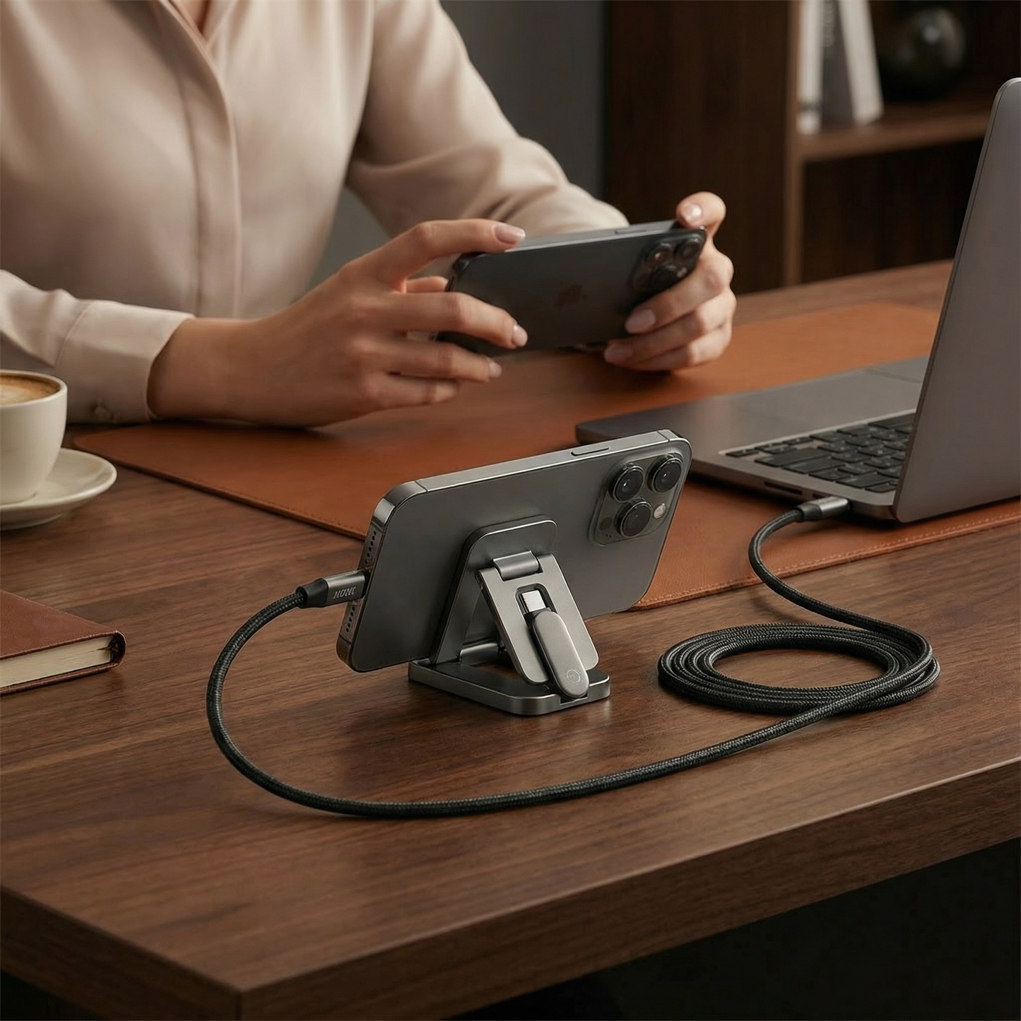 2in1 Faltbares Schnell Ladekabel und Telefon Ständer