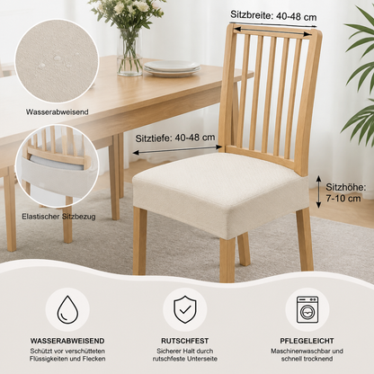 Wasserfester Jacquard-Stuhlkissenbezug – Rutschfest & Pflegeleicht