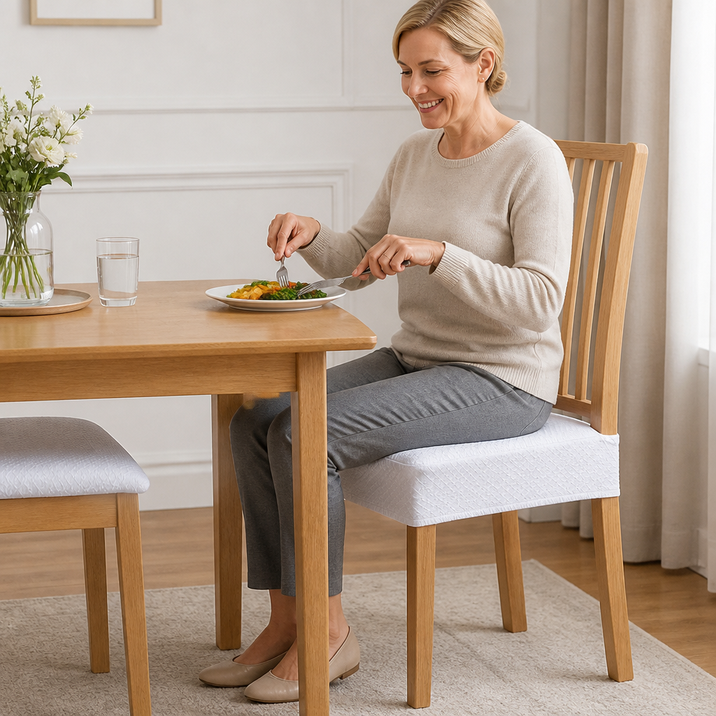 Wasserfester Jacquard-Stuhlkissenbezug – Rutschfest & Pflegeleicht