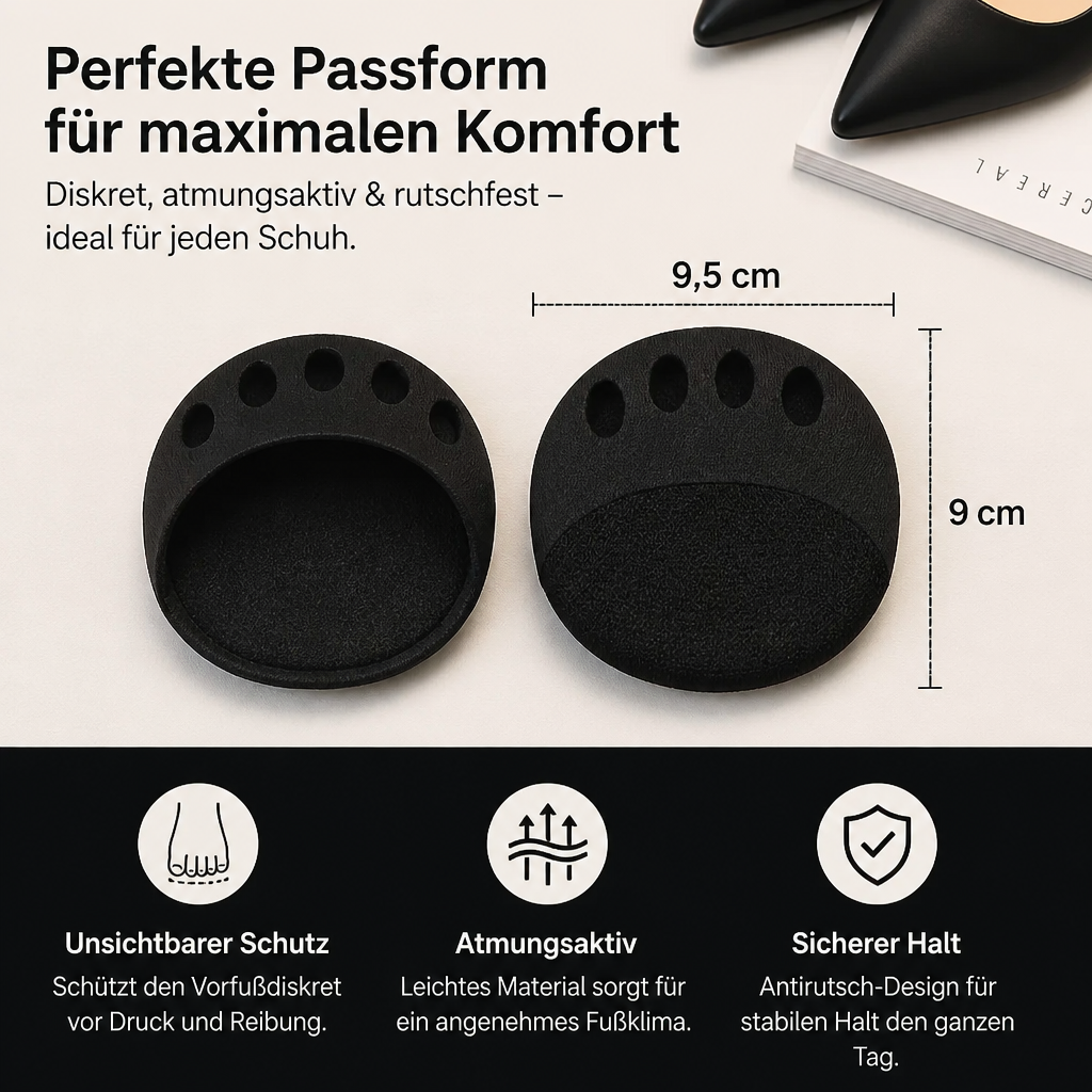 Damen Zehensocken – Atmungsaktive Antirutsch-Socken für High Heels & maximalen Komfort (4 Paar)