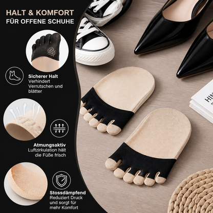 Damen Zehensocken – Atmungsaktive Antirutsch-Socken für High Heels & maximalen Komfort (4 Paar)