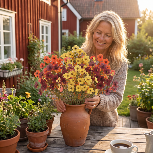 EverBloom – Unverblühender Kunstblumenstrauß aus Wildblumen für Pflanzkübel im Außenbereich