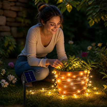 Solar-Lichterkette für den Außenbereich mit LEDs & 8 Leuchtmodi