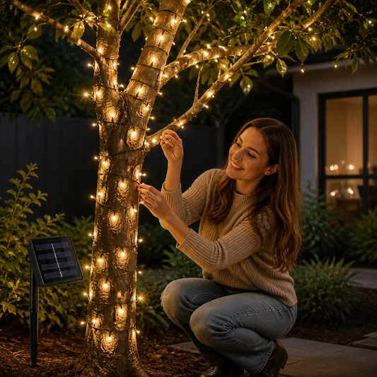 Solar-Lichterkette für den Außenbereich mit LEDs & 8 Leuchtmodi