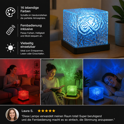 Aurora- & Meereswellen-LED-Projektor mit 16 Farben & Fernbedienung