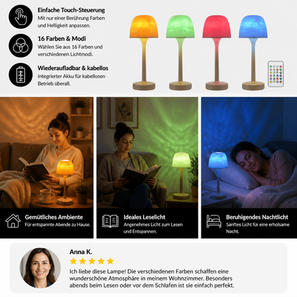 Aurora- & Meereswellen-LED-Projektionslampe mit Touch-Steuerung