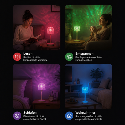 Aurora- & Meereswellen-LED-Projektionslampe mit Touch-Steuerung