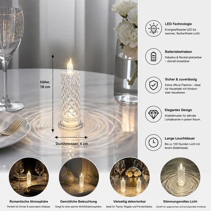 Flammenlose LED-Kerzenlampe – Gemütliches & dekoratives Tischlicht