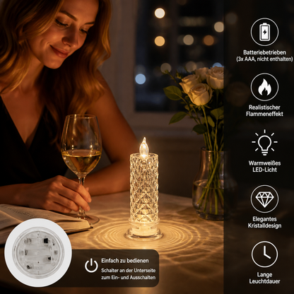 Flammenlose LED-Kerzenlampe – Gemütliches & dekoratives Tischlicht