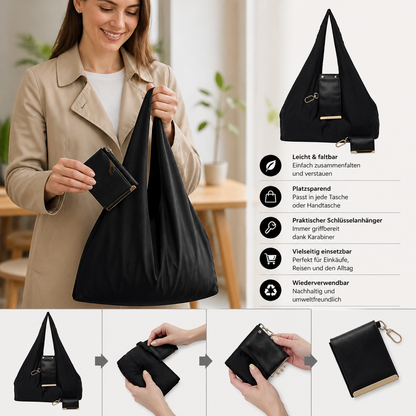 Faltbare Schlüsselanhänger-Einkaufstasche