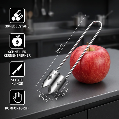 Edelstahl Obstentkerner – Multifunktionales Werkzeug zum einfachen Entfernen von Kernen bei Obst & Gemüse