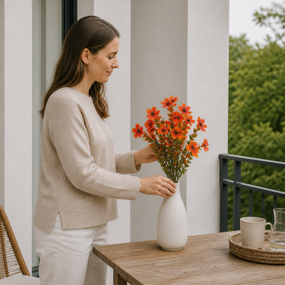 UV-beständiges künstliches Herbstblumenstrauß-Set