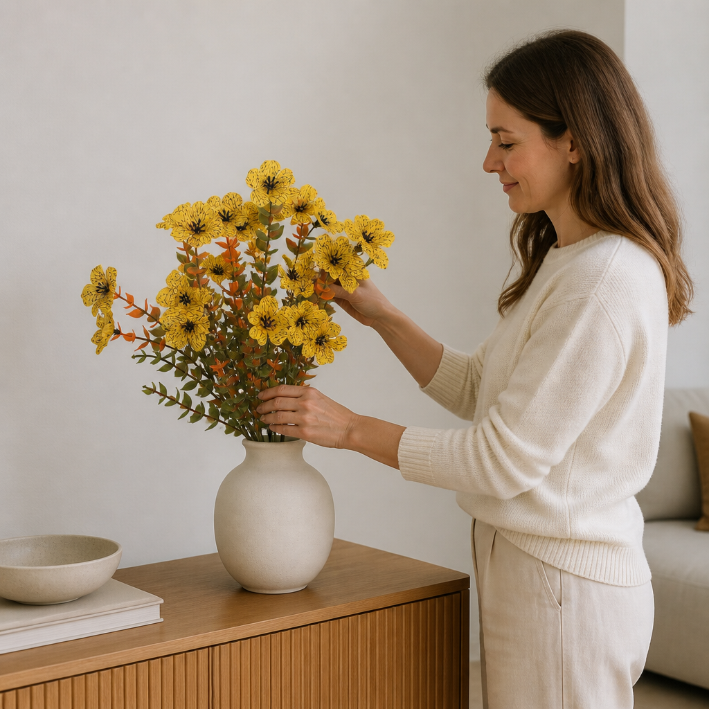UV-beständiges künstliches Herbstblumenstrauß-Set